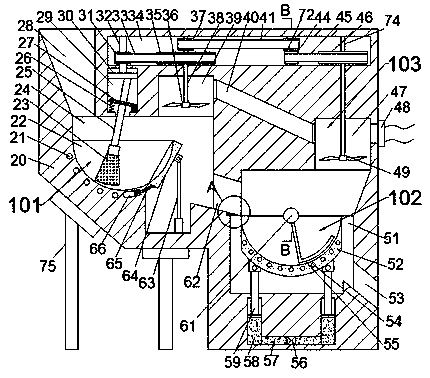 High-efficiency tea frying device for tea frying of tea growers