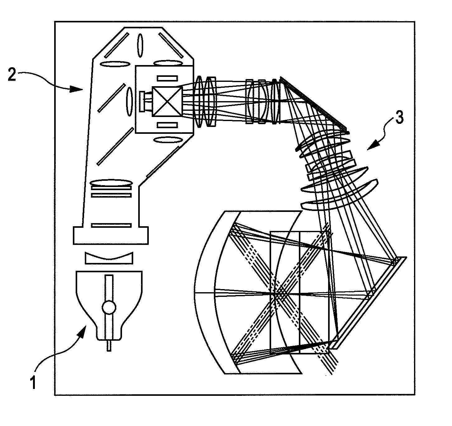 Projection image display device and projection optical system