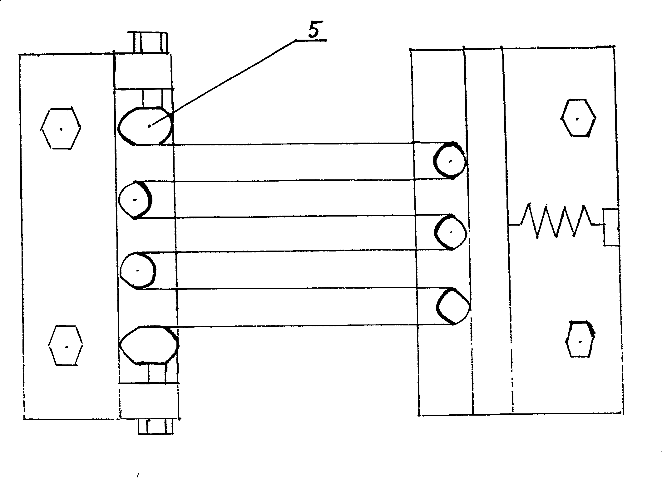 Hot wire for diamond film growth device and electrode structure thereof