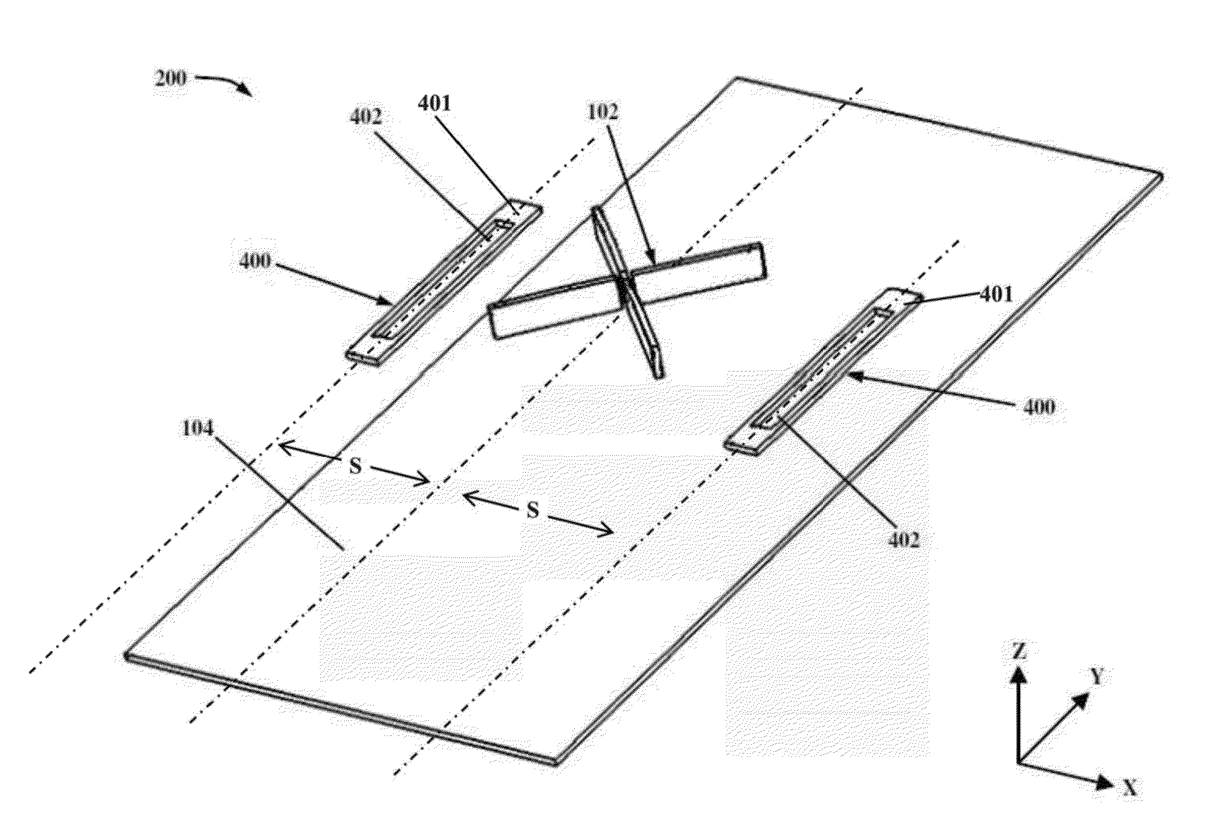 Device and method for controlling azimuth beamwidth across a wide frequency range