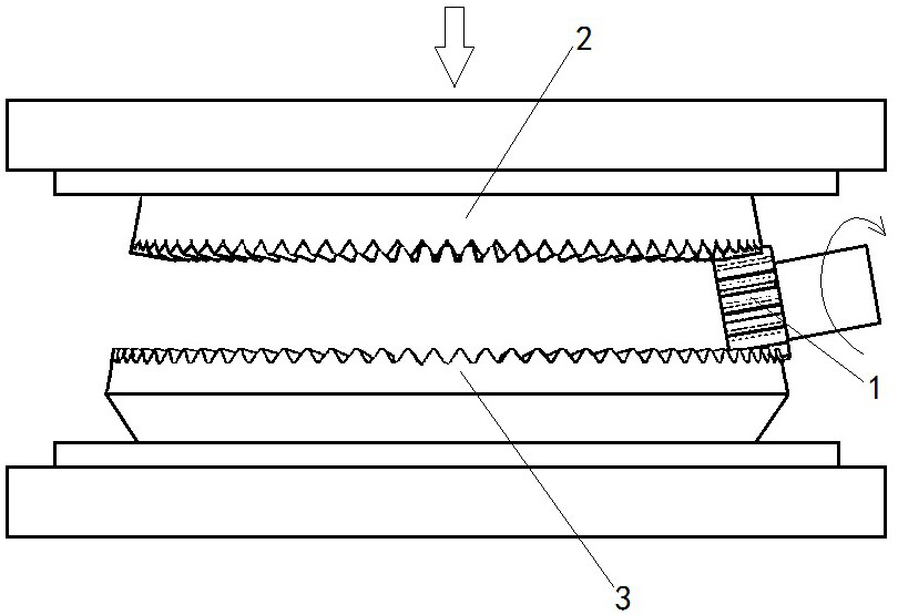 Face gear rolling machining method