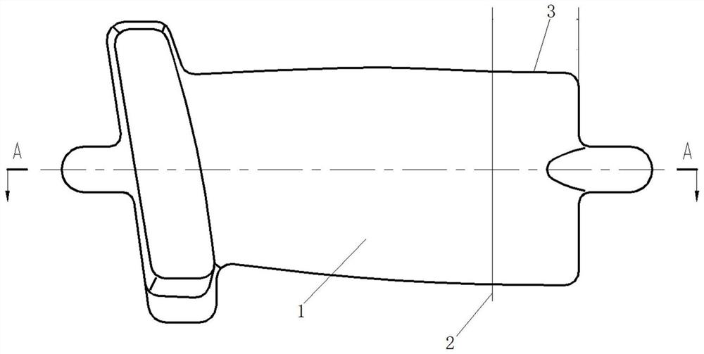 Rotor blade precision forging structure and preparation method thereof