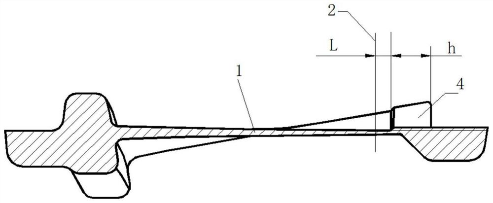 Rotor blade precision forging structure and preparation method thereof