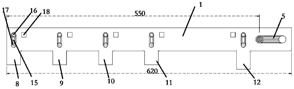 Measuring scale for quickly and precisely measuring high-speed rail overhead lines