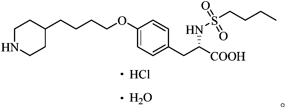 Palladium removal method for preparation process of tirofiban hydrochloride