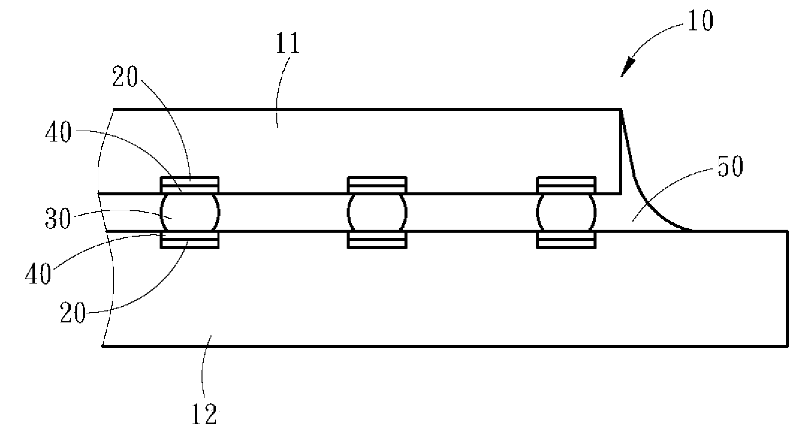 Metallic bonding structure for copper and solder