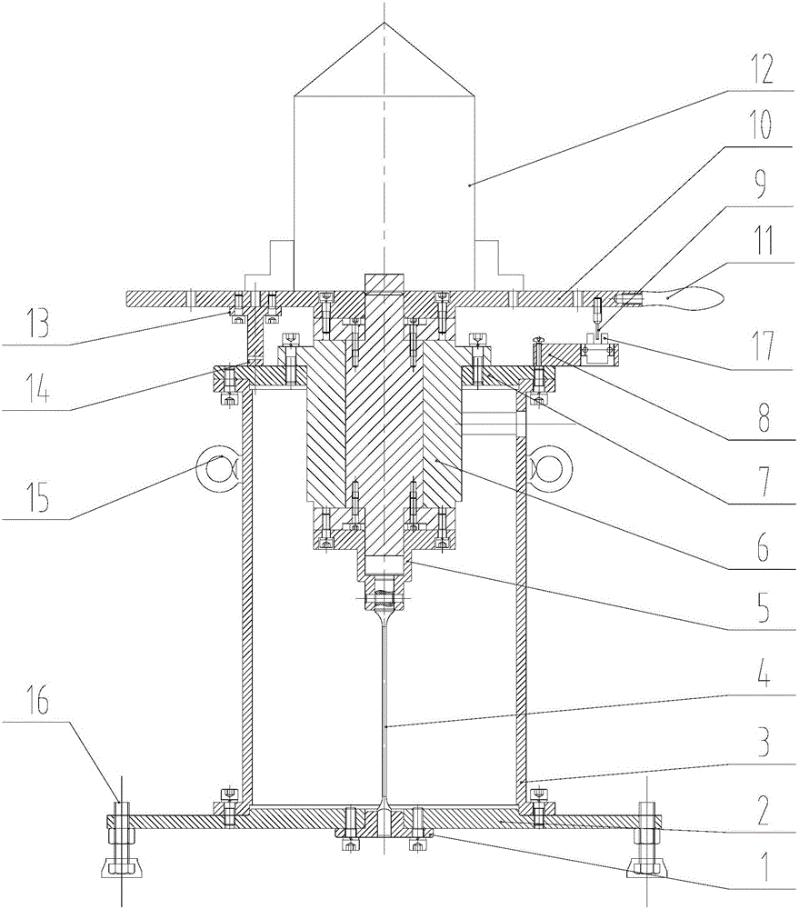 Torsional pendulum type rotary inertia measuring device and method of air-floatation bearing support platform