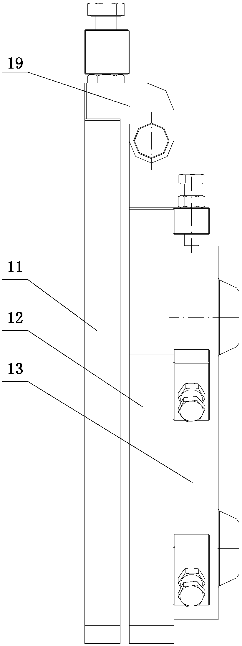 A positioning tool for the process joint of the leading edge of the aircraft wing box