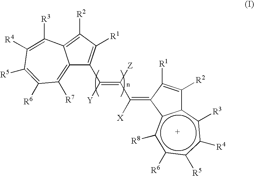 Azulene dimer-quenched, near-infrared fluorescent probes