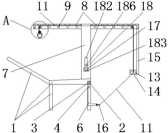 Orthopaedic postoperative rehabilitation training device capable of linking hands and legs