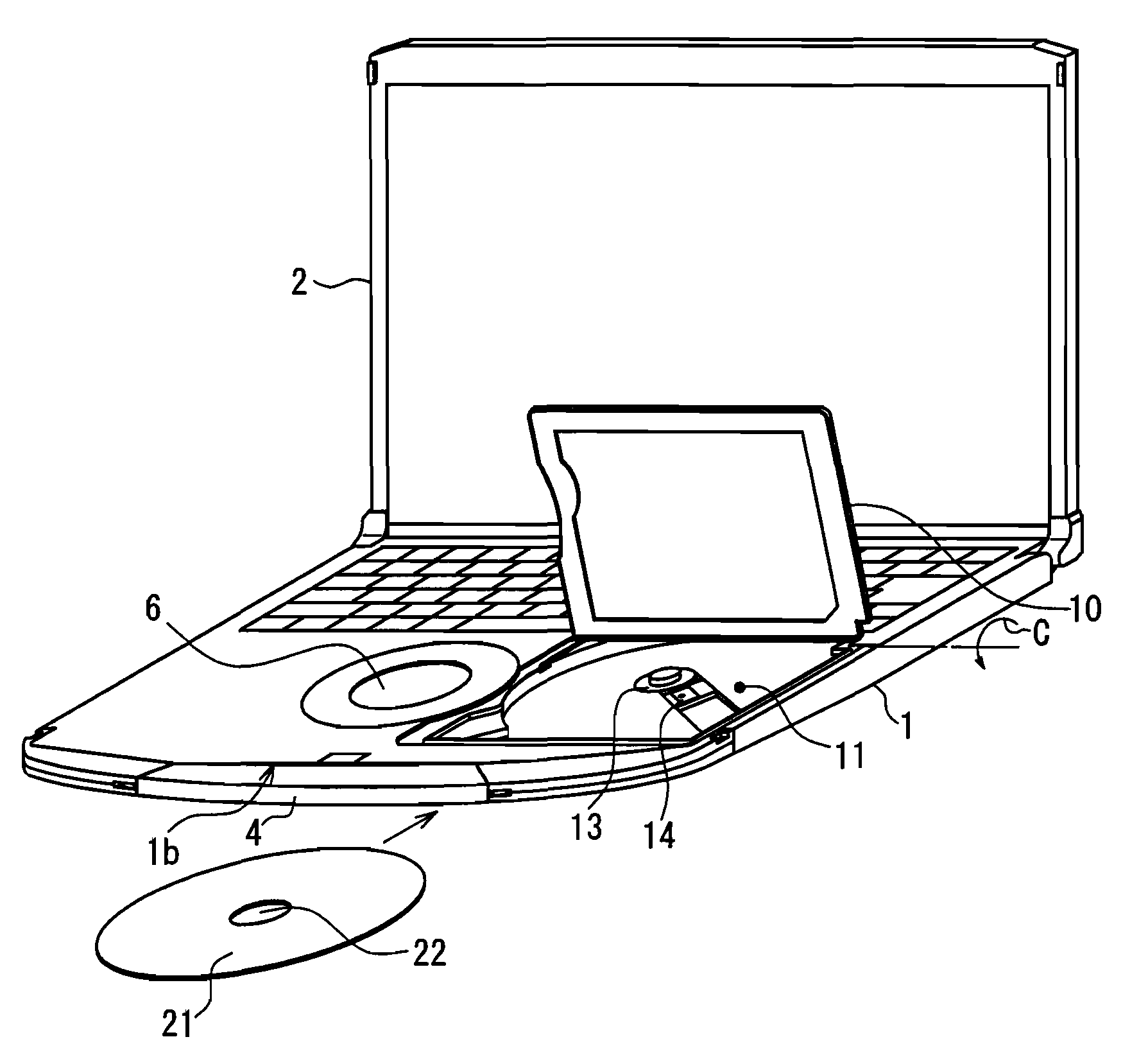 Cover opening and closing device and information processing unit