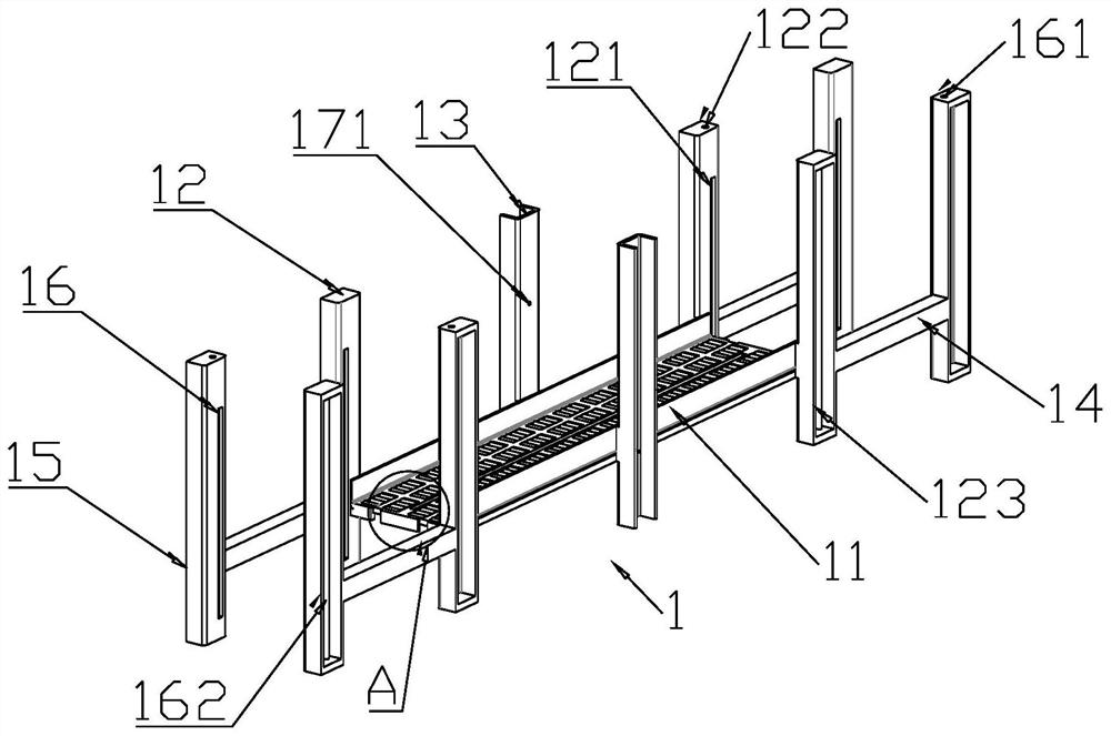 Warehousing process frame of automatic stereoscopic warehouse and using method of warehousing process frame