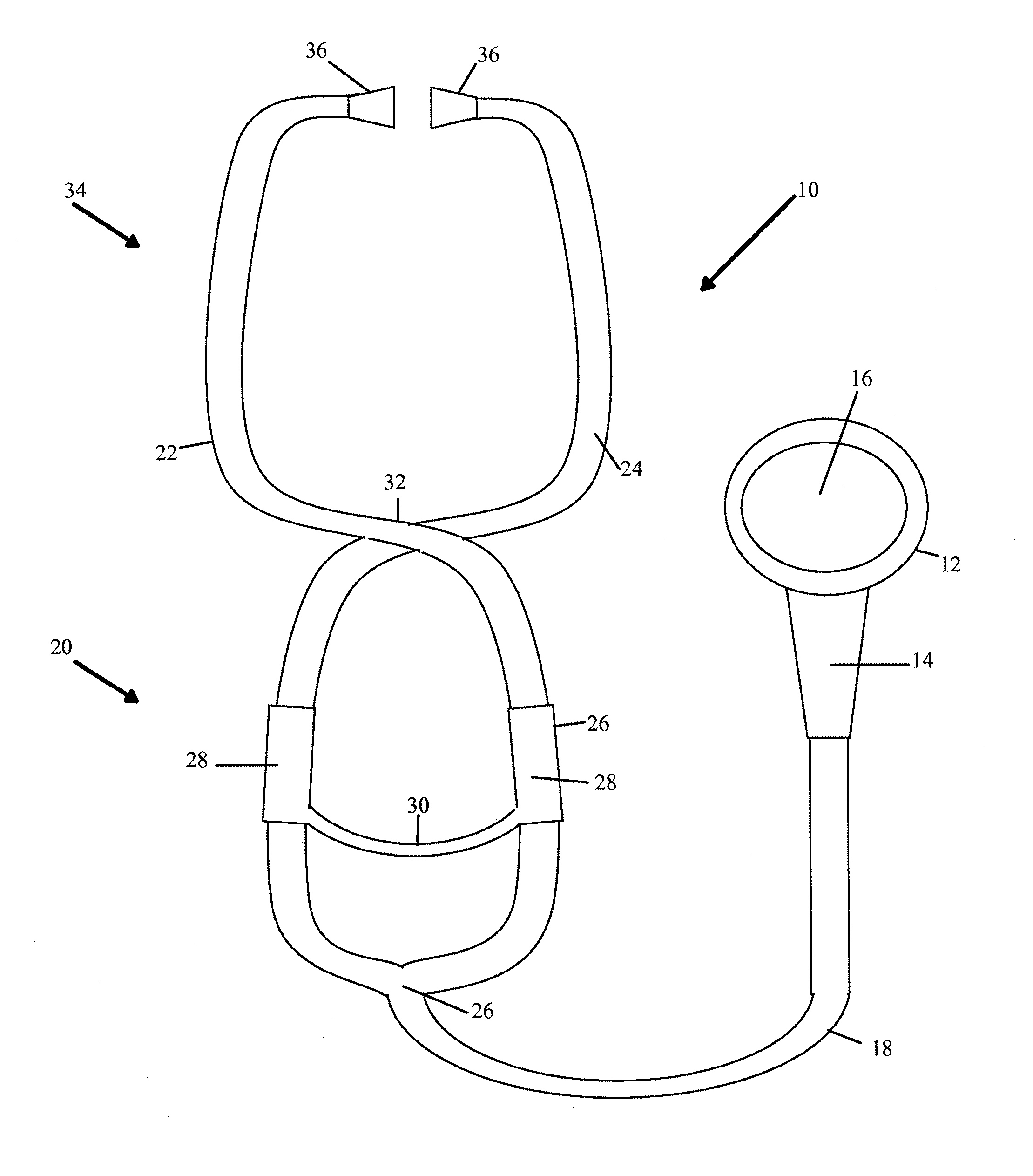 Stethoscope Having An Elliptical Headpiece And Amplified Earpieces