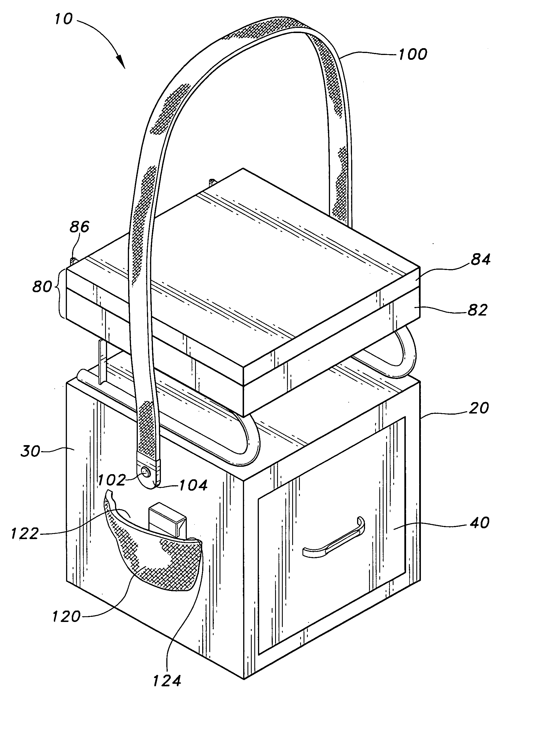 Portable combination cooler and cushioned seat