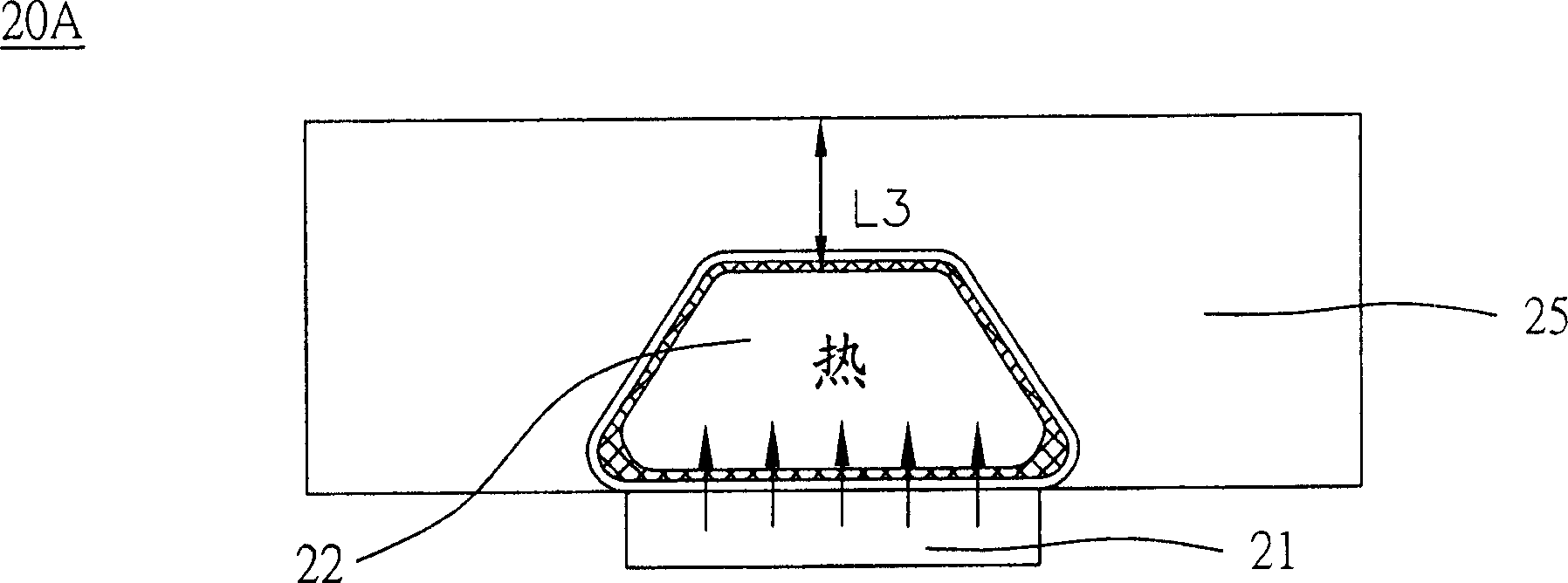 Radiator with uniform temperature hot cavity