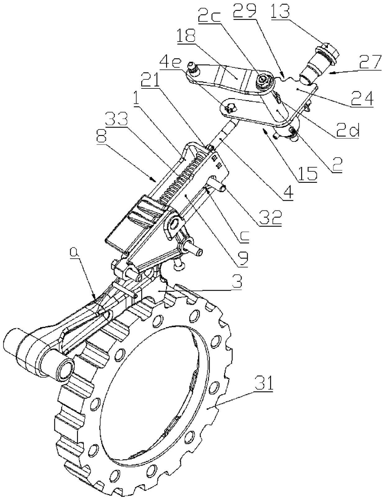 Automatic transmission mechanical parking mechanism