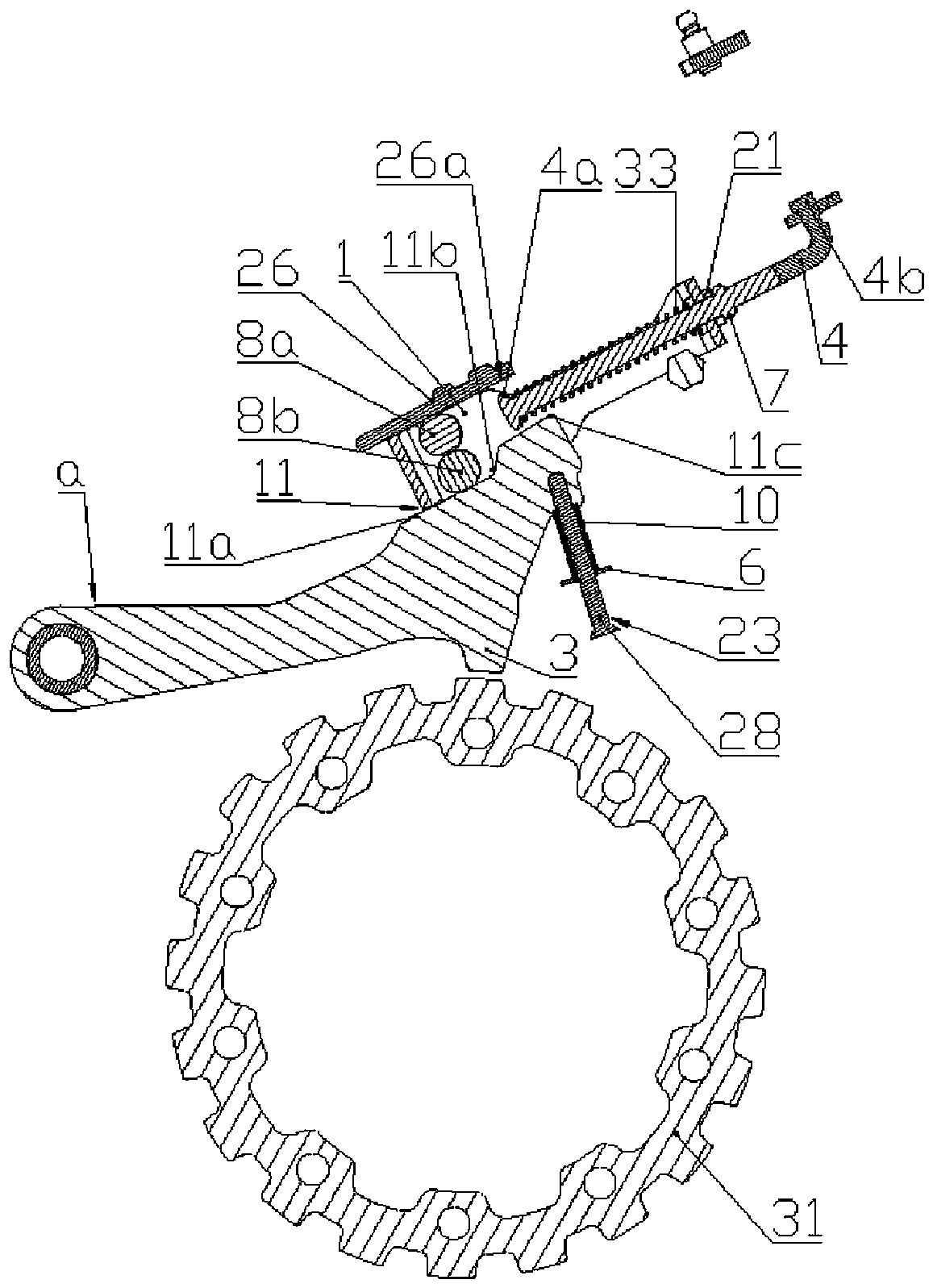 Automatic transmission mechanical parking mechanism