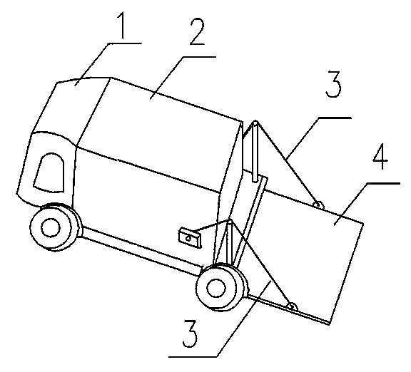 Movable platform for replacing battery of pure electric taxi