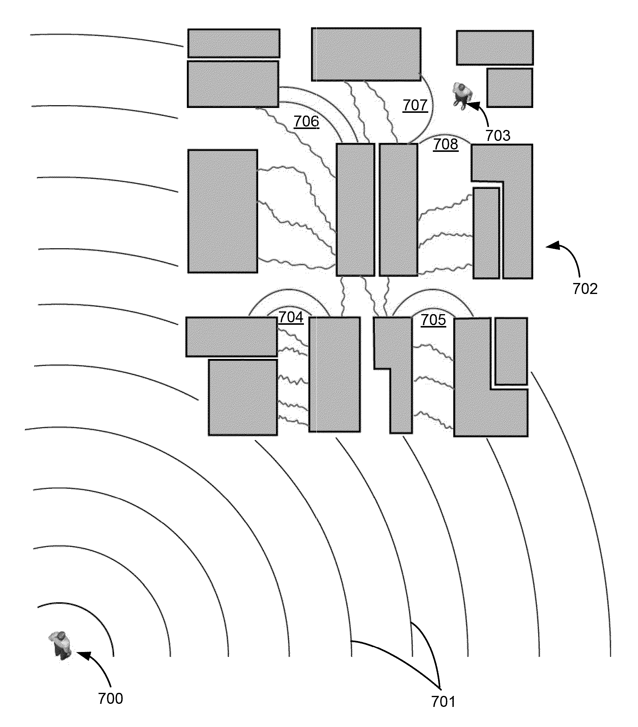 Physics-based statistical model and simulation method of RF propagation in urban environments