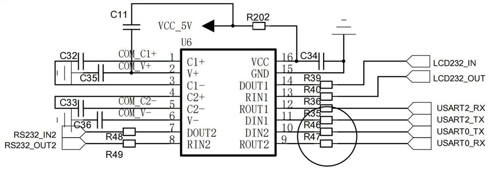 Communication driving circuit for mining diesel vehicle protection device