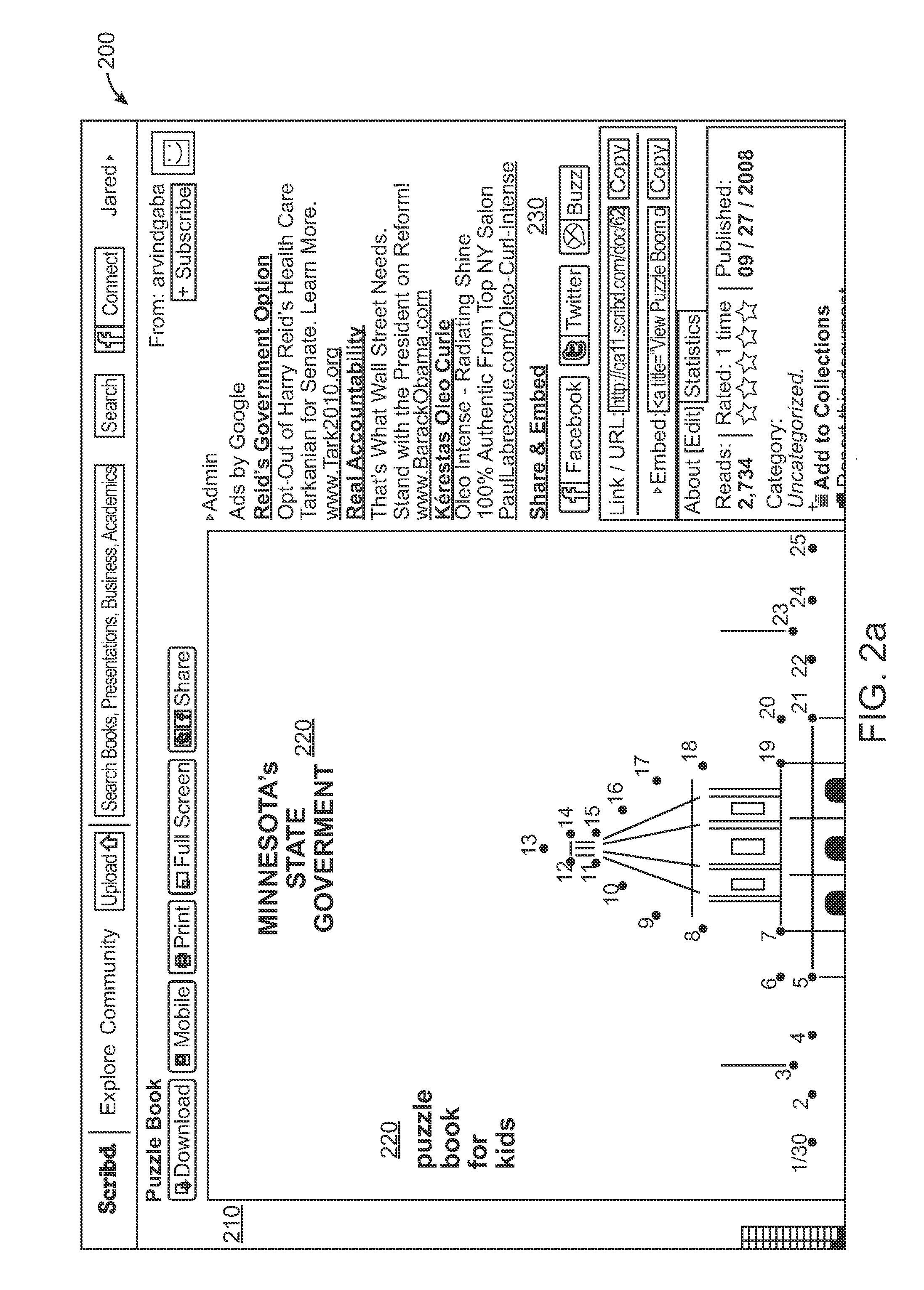 Integrated document viewer with automatic sharing of reading-related activities across external social networks