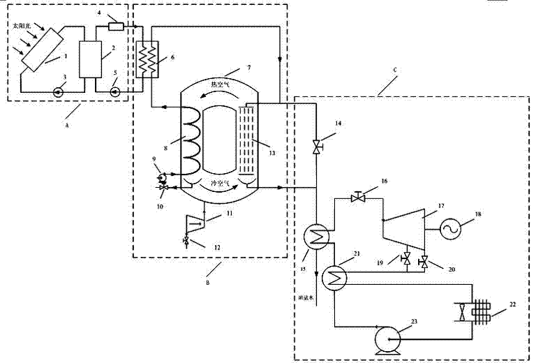 Water-power cogeneration system for recovering waste heat of concentrated seawater of desalination and method of system