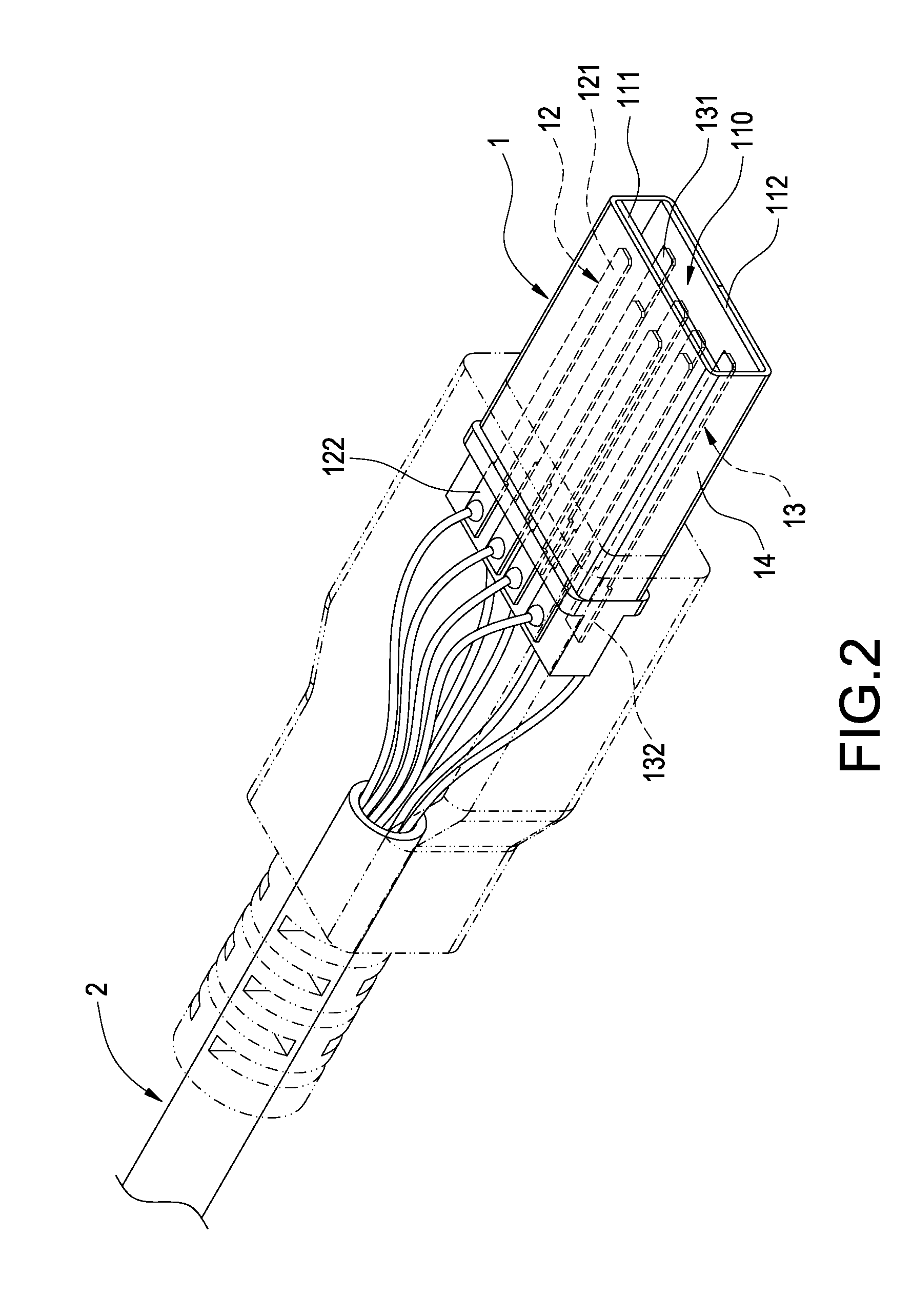 Transmission line with double-contact connectors