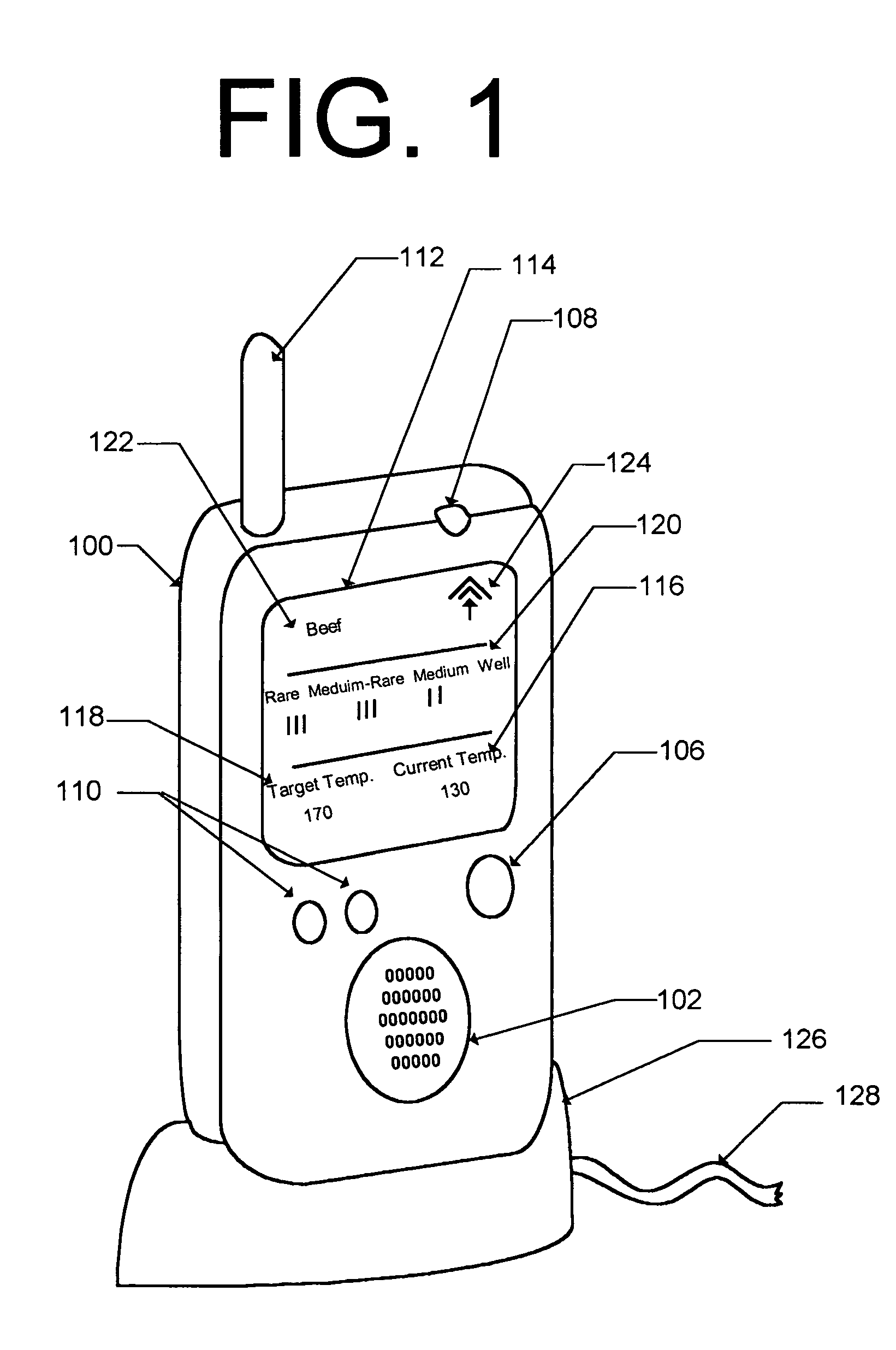 Device and system for monitoring food