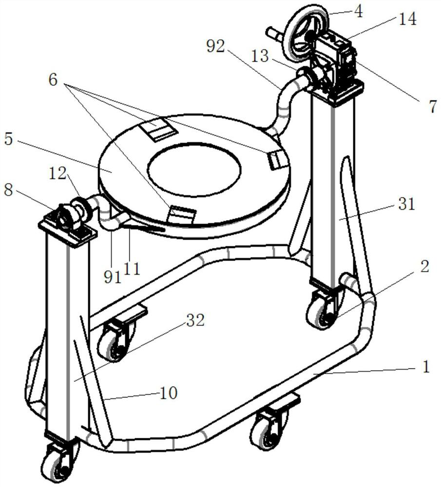 Device and method for controlling defects of large disc ring type shell