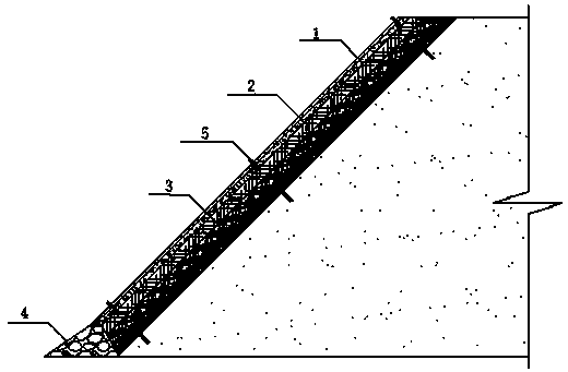 Biochar grassed slope structure for coastal reclamation district channel