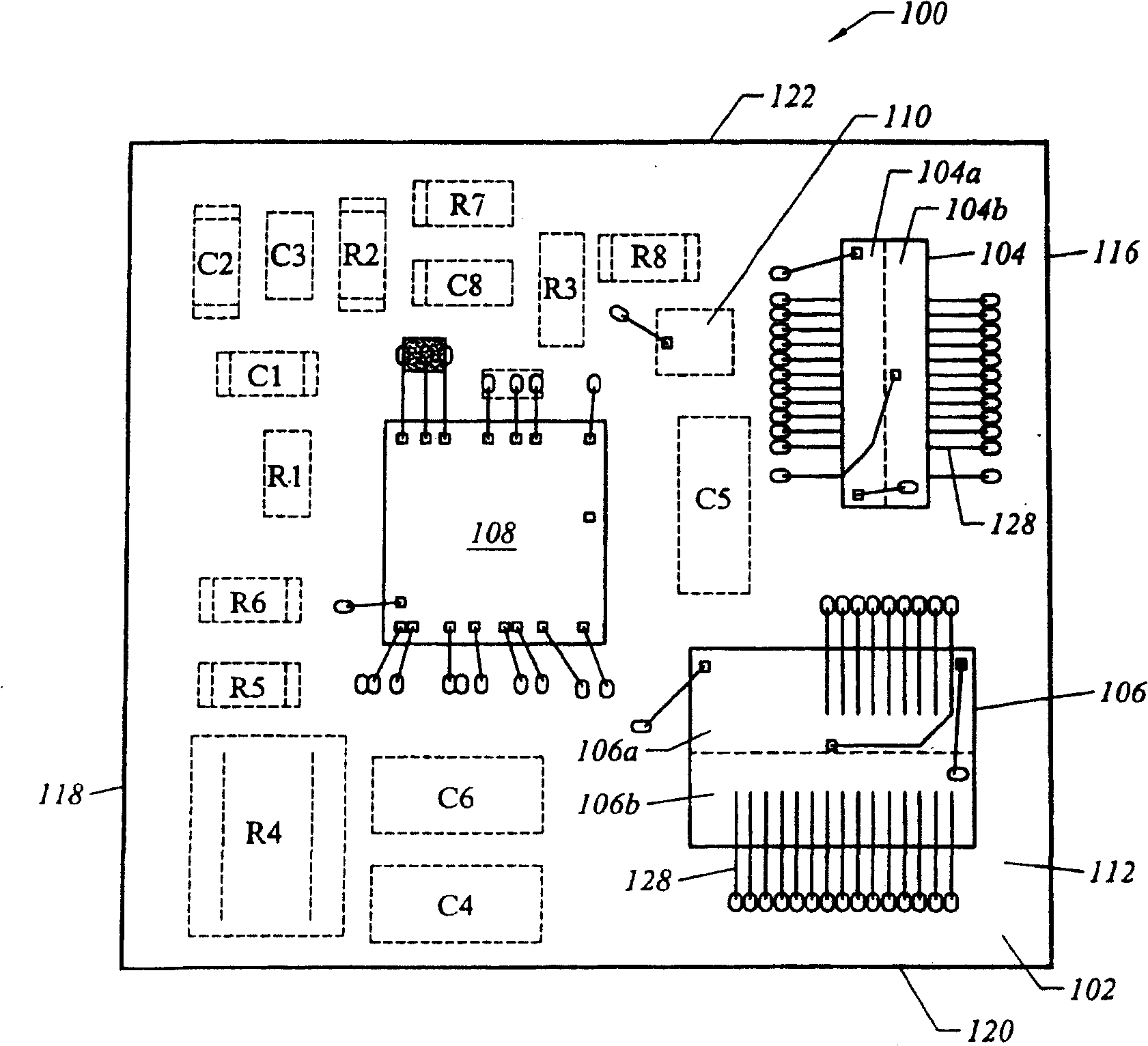 DC-DC converter implemented in a land grid array package