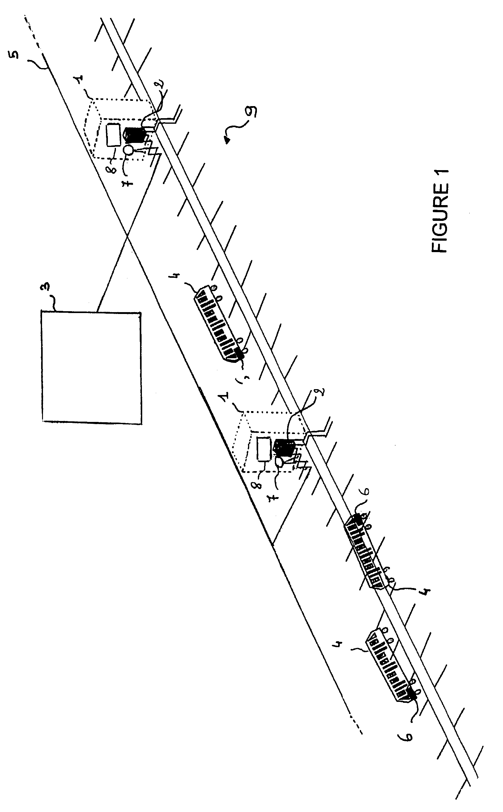 Device and method for positioning and controlling railway vehicles with ultra-large bandwidth