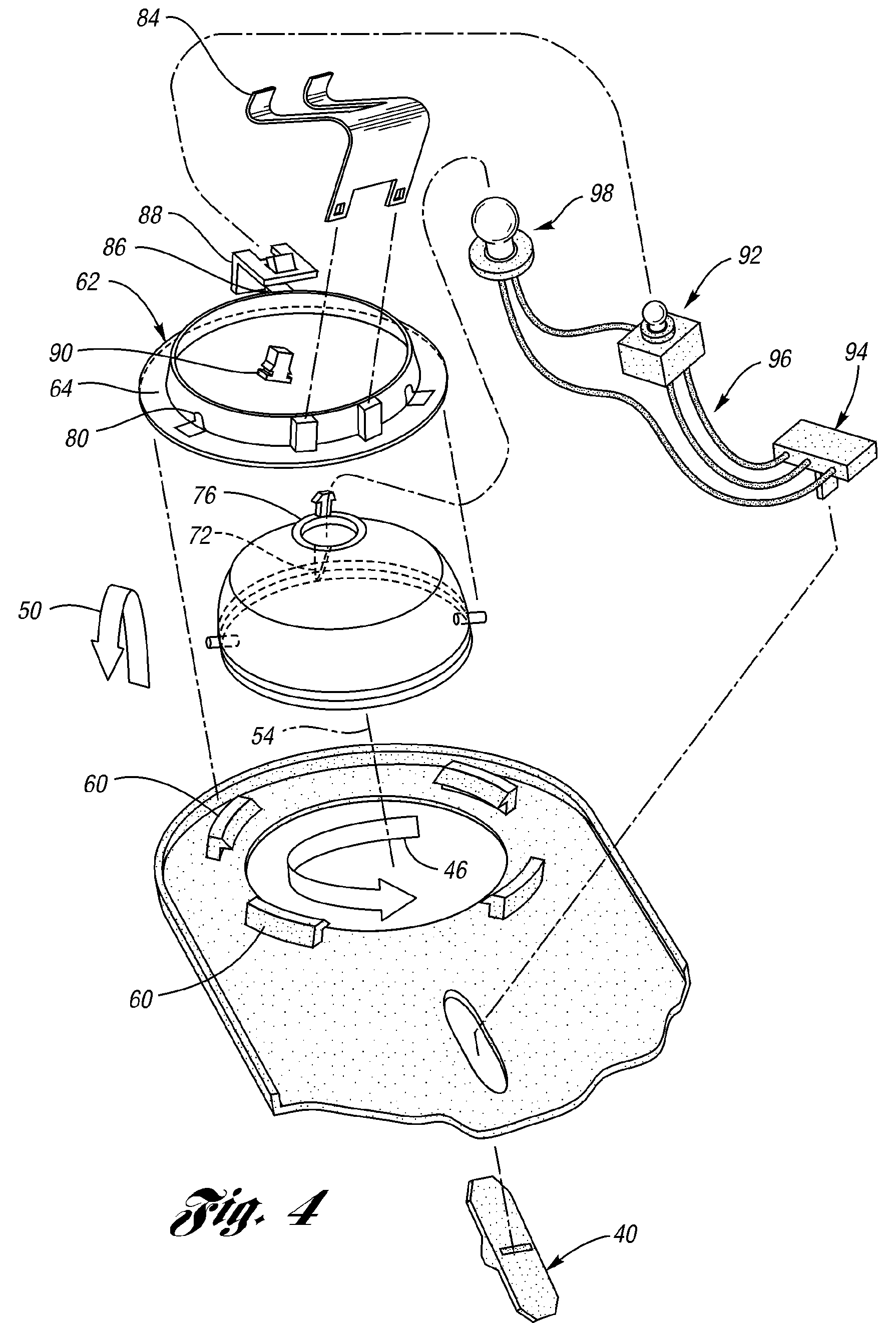 Dual function console lamp with integrated switching