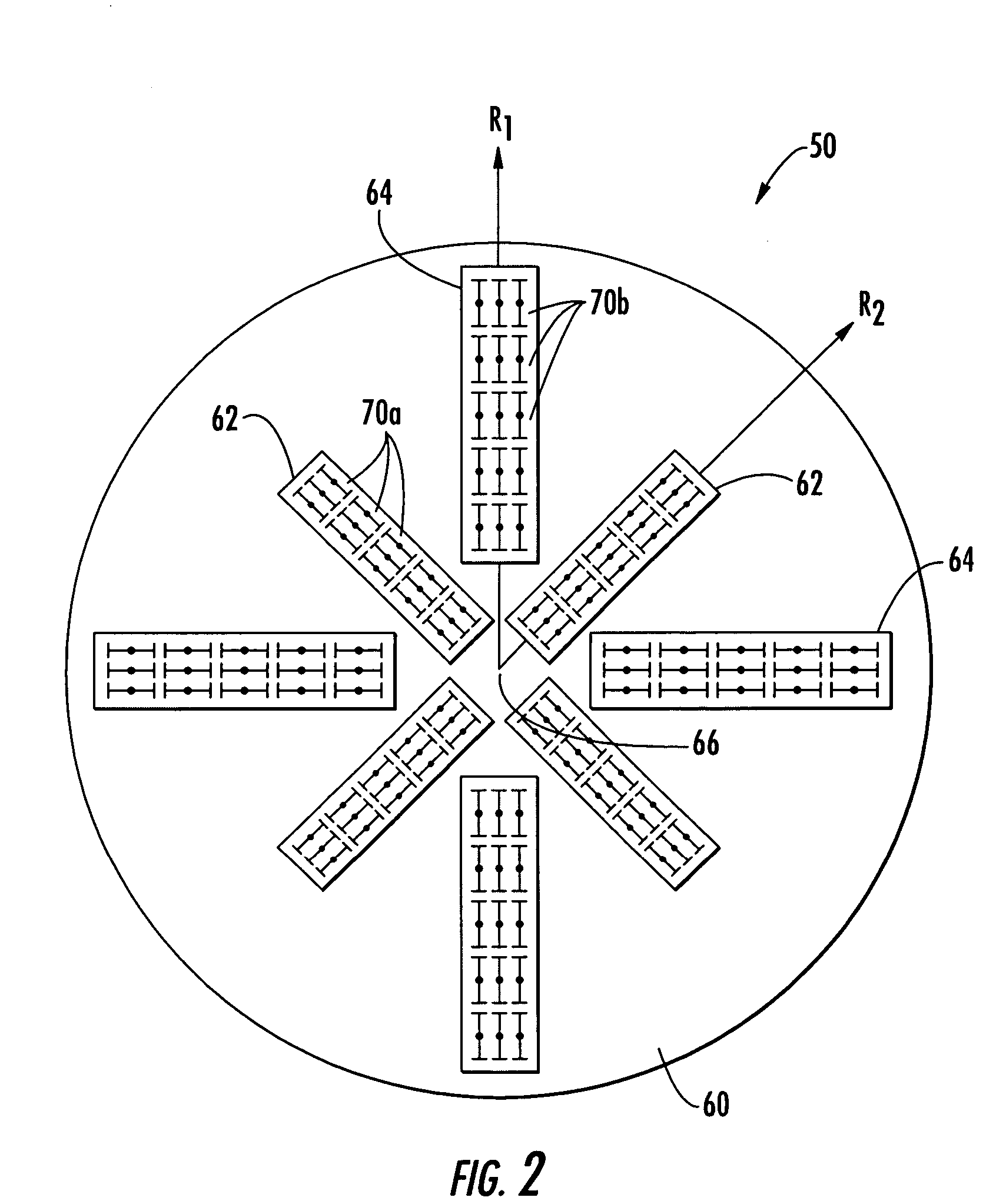 Multiband polygonally distributed phased array antenna and associated methods