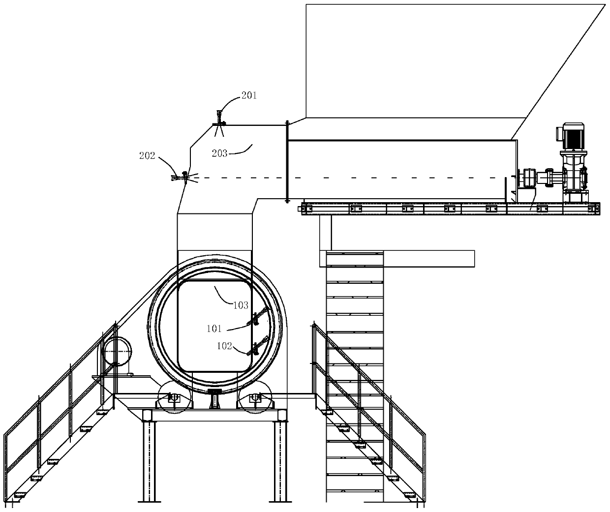 System for automatically controlling garbage feeding