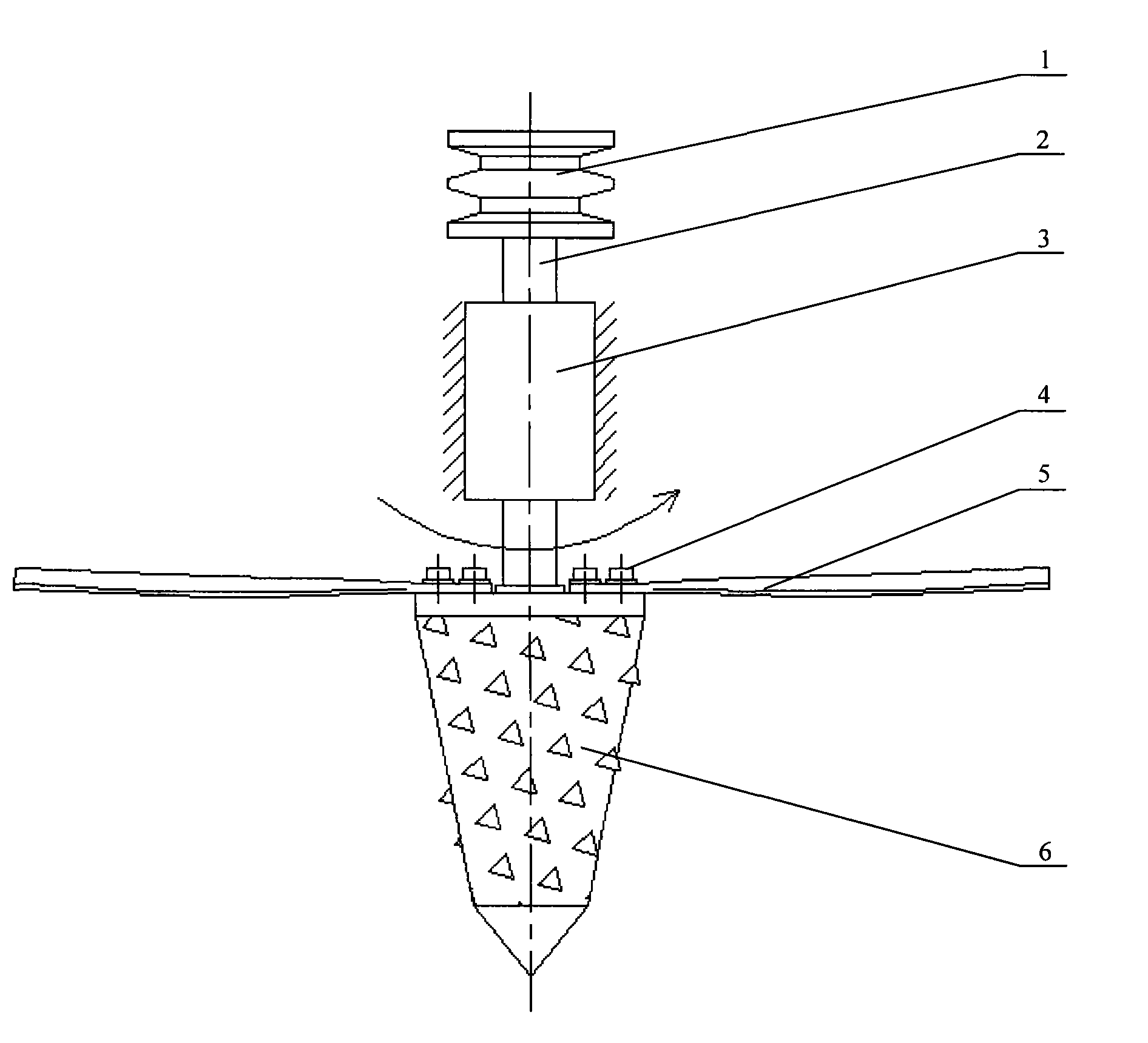 Device for removing leaves and crushing roots of iris lactea