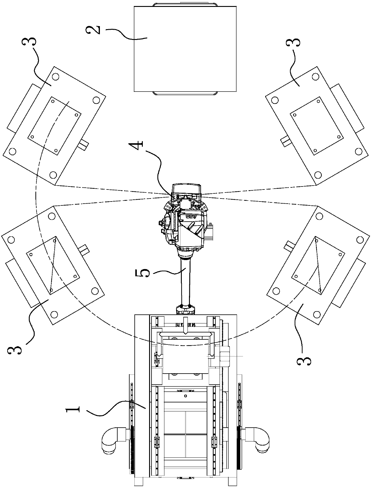 Flexible production line for producing paper pulp molded products