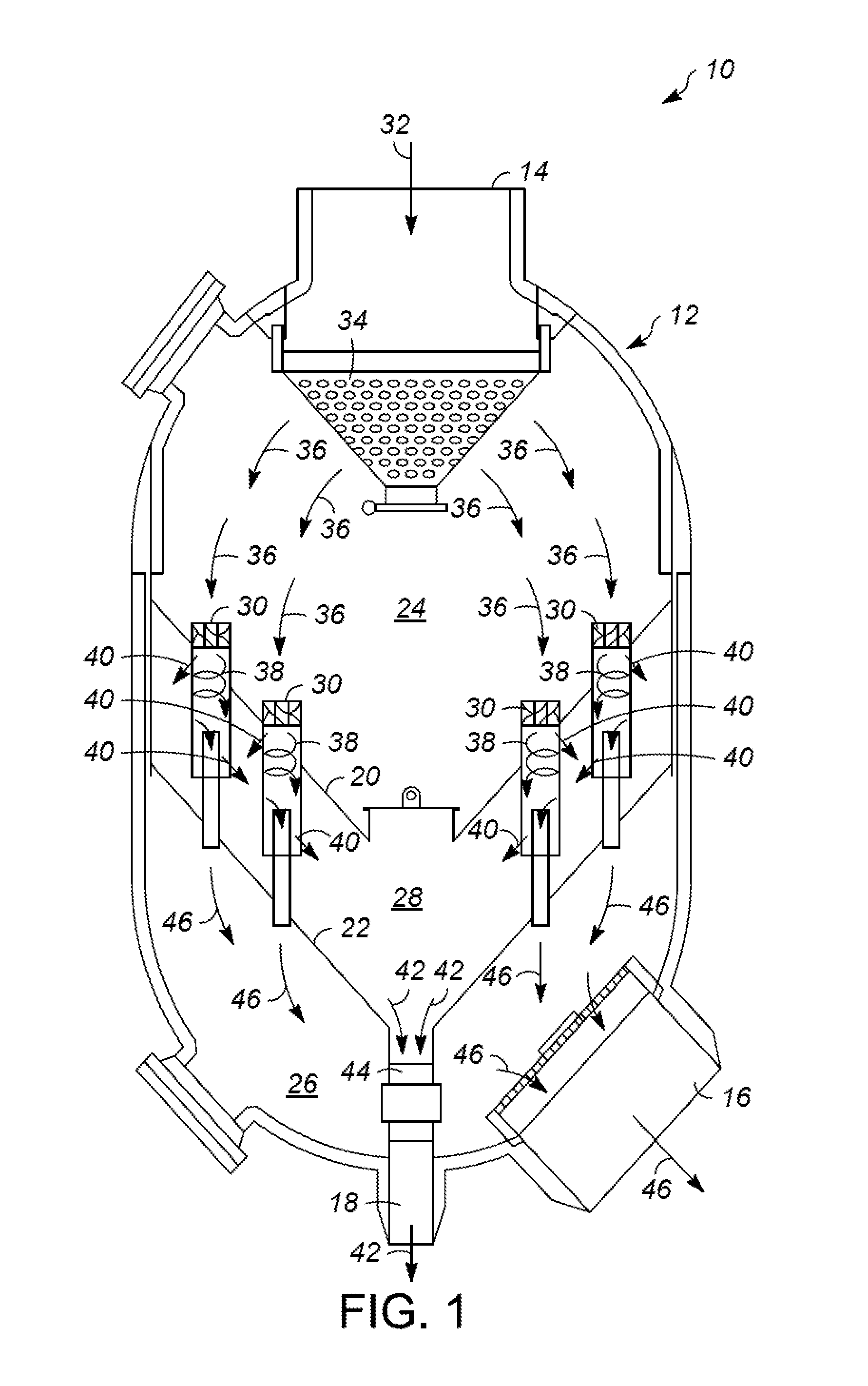 Gas-solids separation units and methods for the manufacture thereof