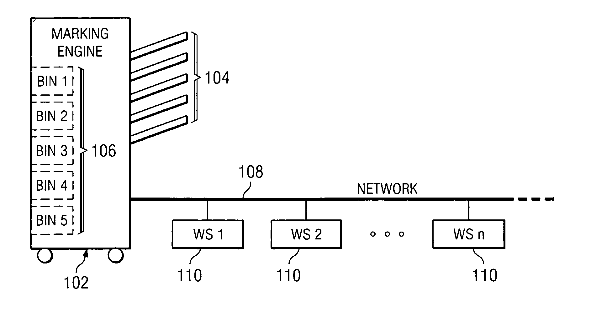 Method and apparatus for inserting tabs in a print job