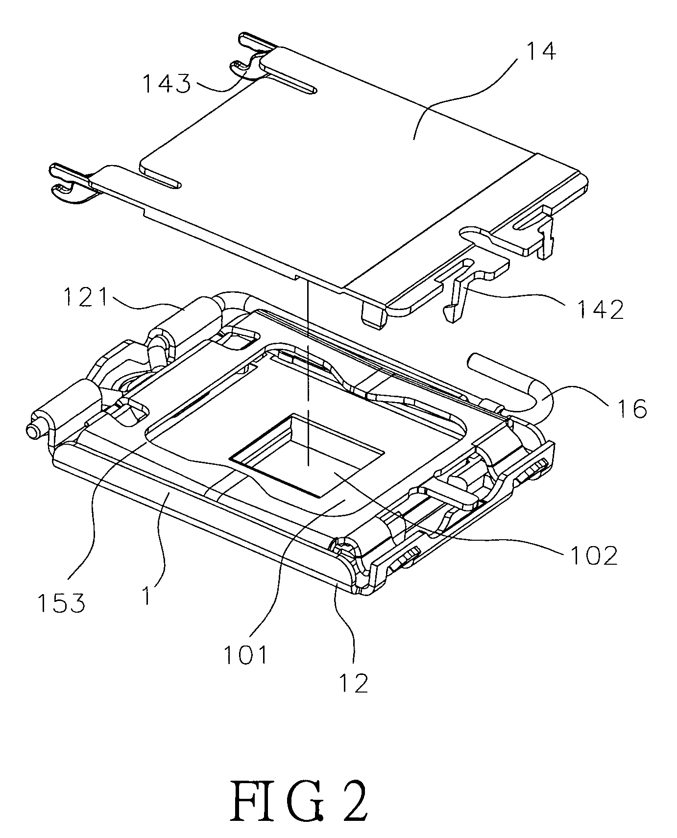 Buckling structure and an electrical connector element using the same