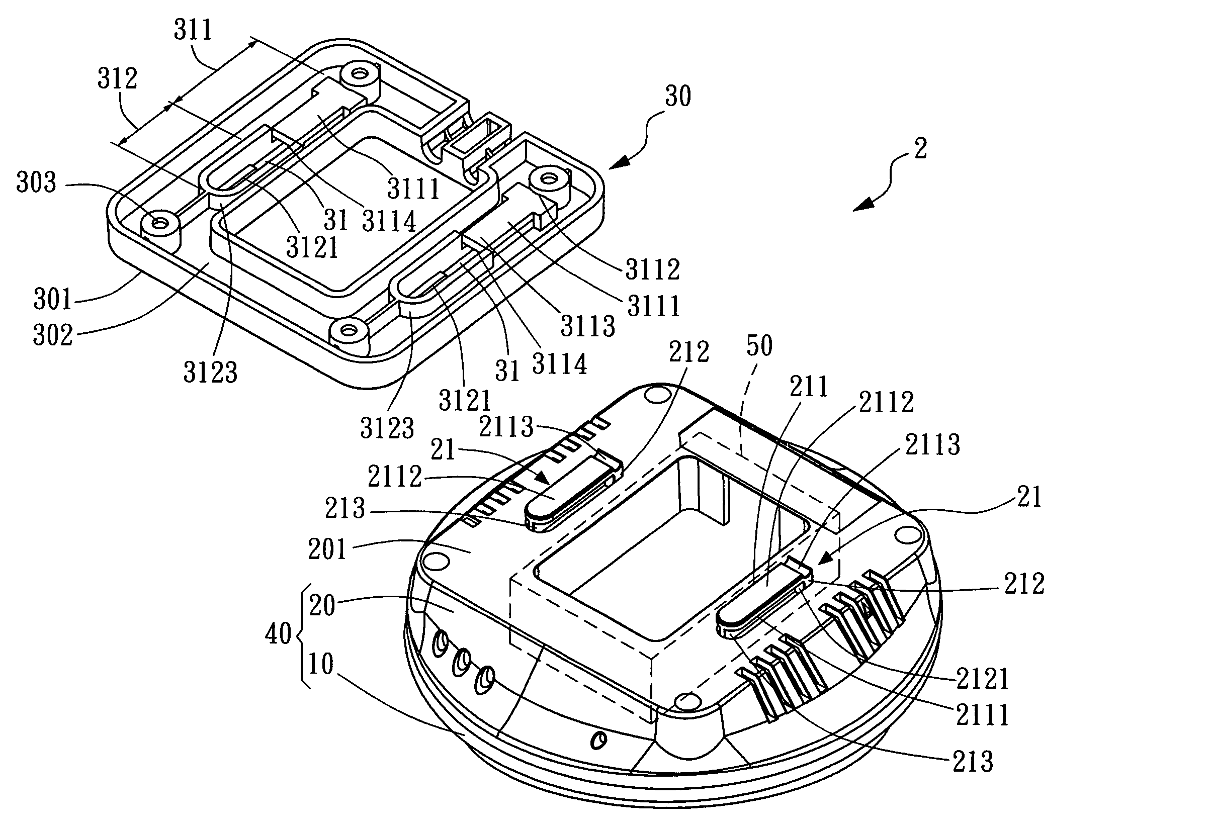 Hanging device for wireless transmission media