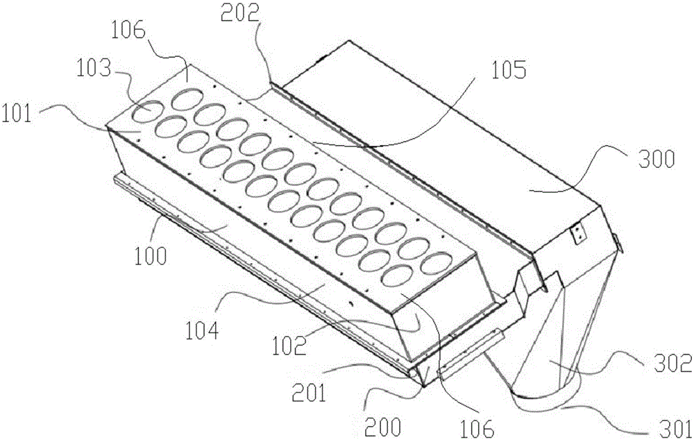 A multi-row synthetic tow cooling device