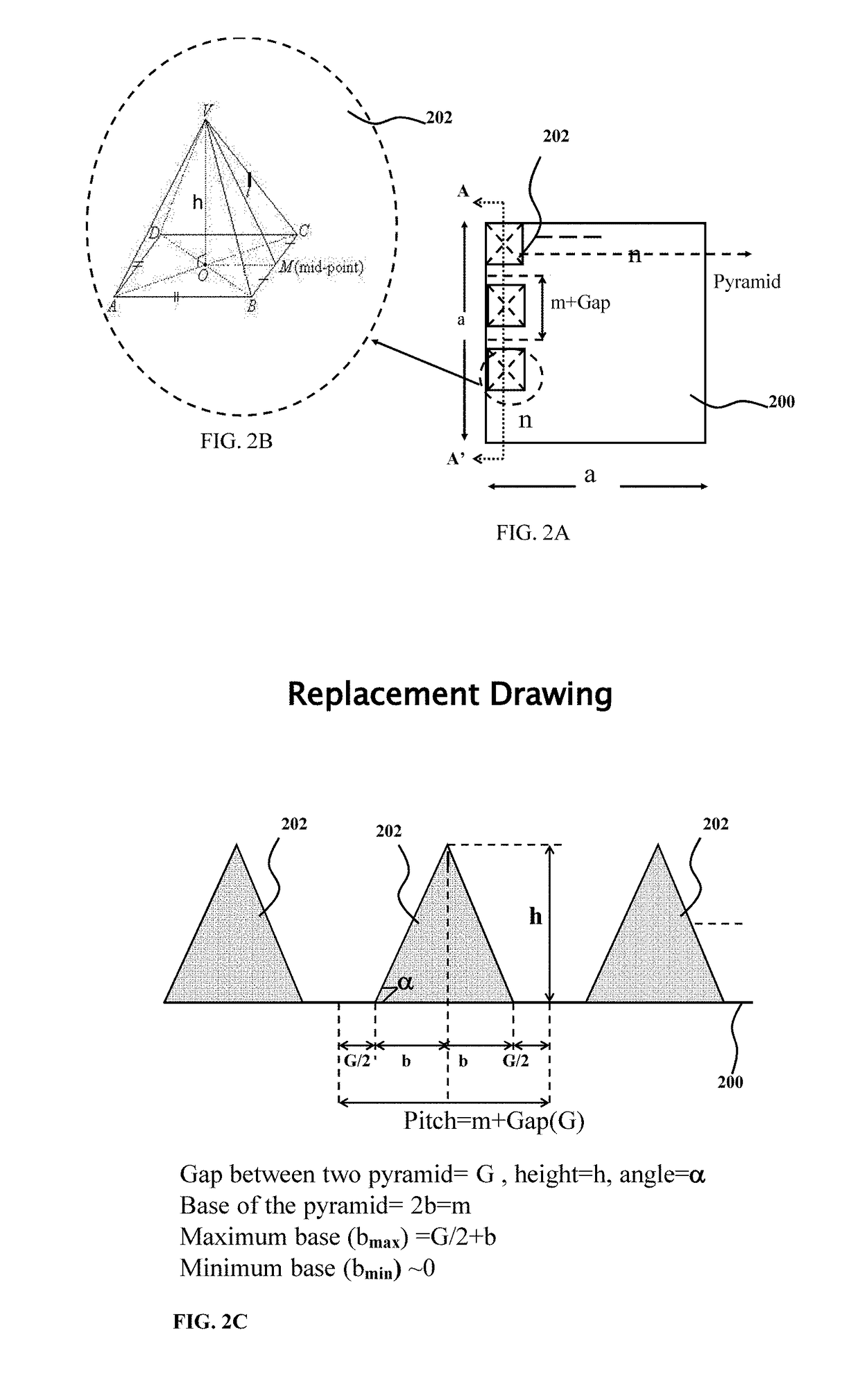 High efficiency photovoltaic cells with self concentrating effect