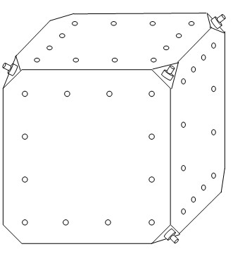 Multipurpose damper made of shape memory alloy skew-pulled in multidimensional space