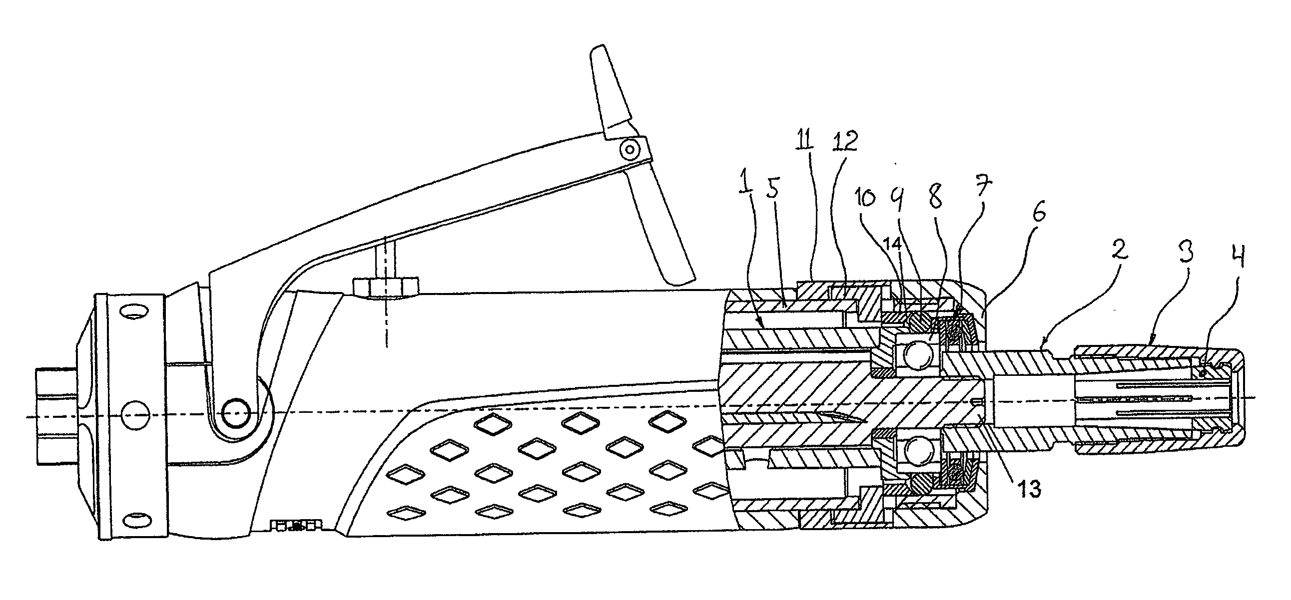 Hand held machine for grinding and like operations