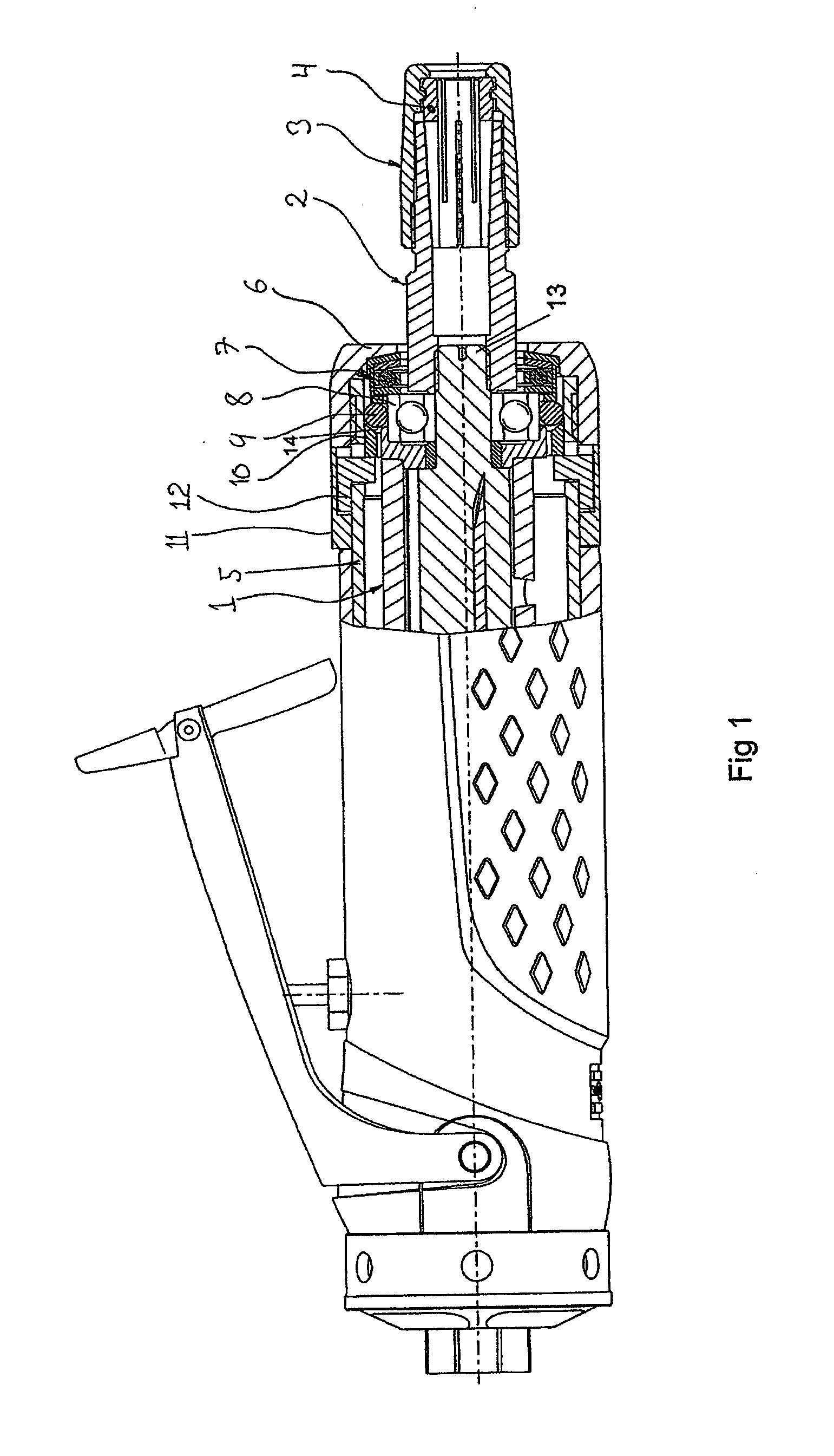 Hand held machine for grinding and like operations