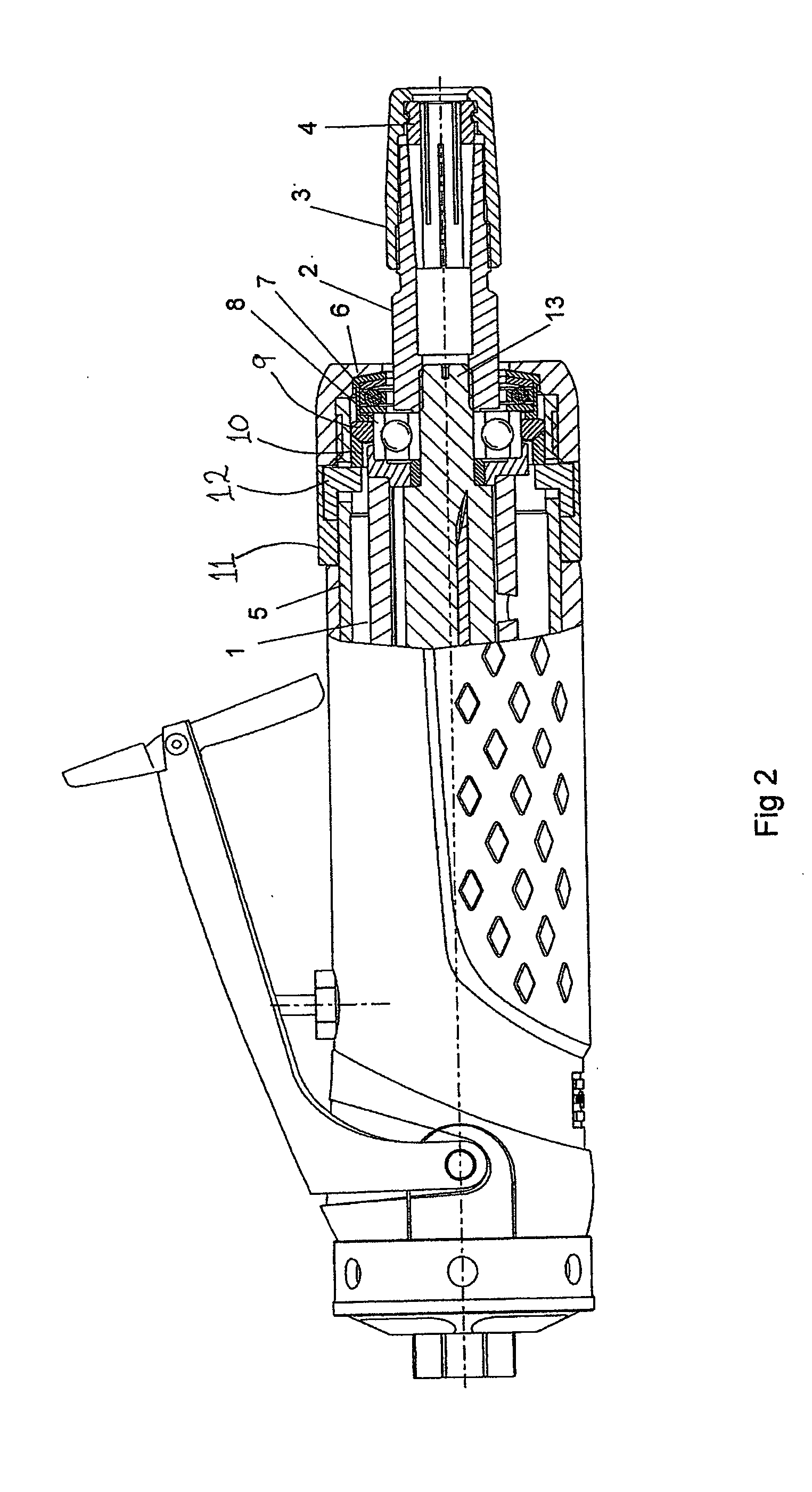 Hand held machine for grinding and like operations