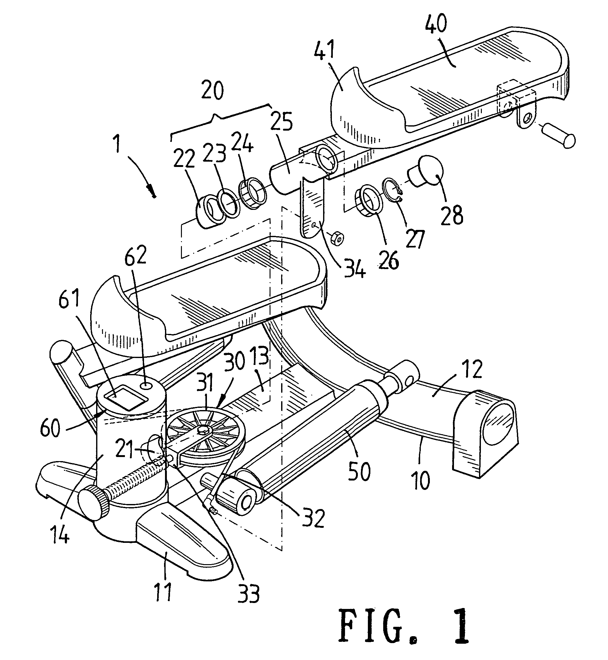 Treadmill for enabling a user to tread and twist