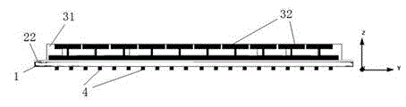 A different-frequency microstrip array and printing oscillator array common-caliber composite antenna