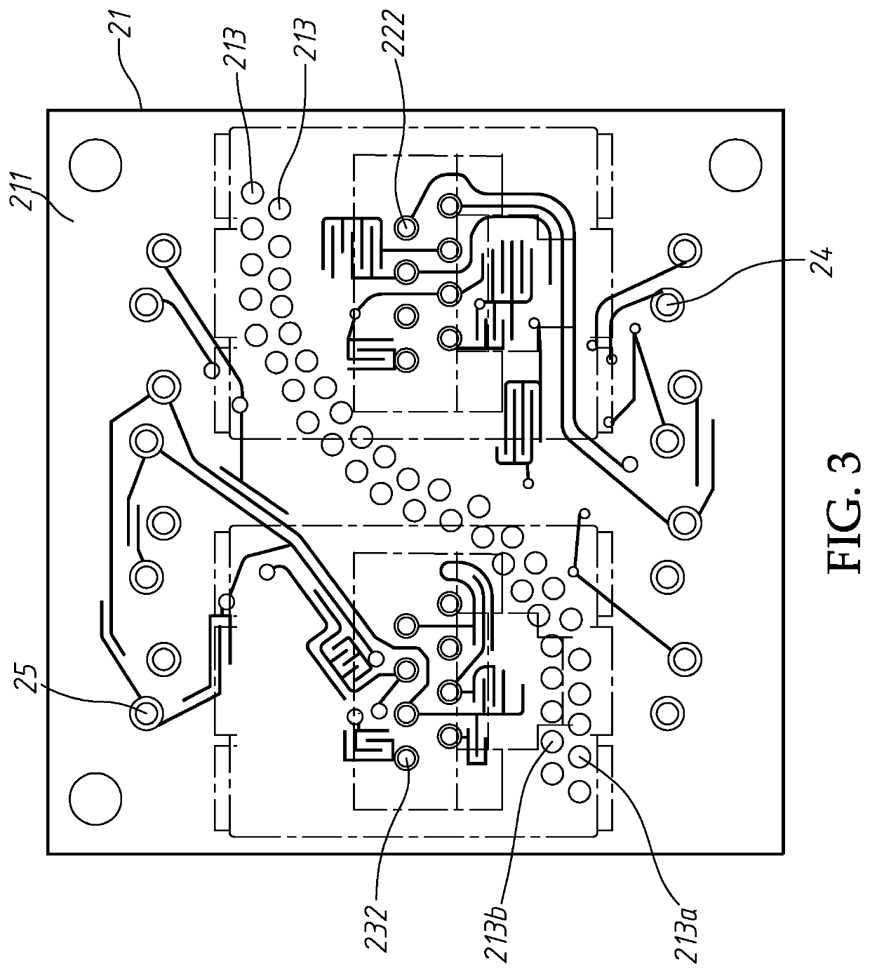 Multi-socket panel device with Anti-crosstalk structure